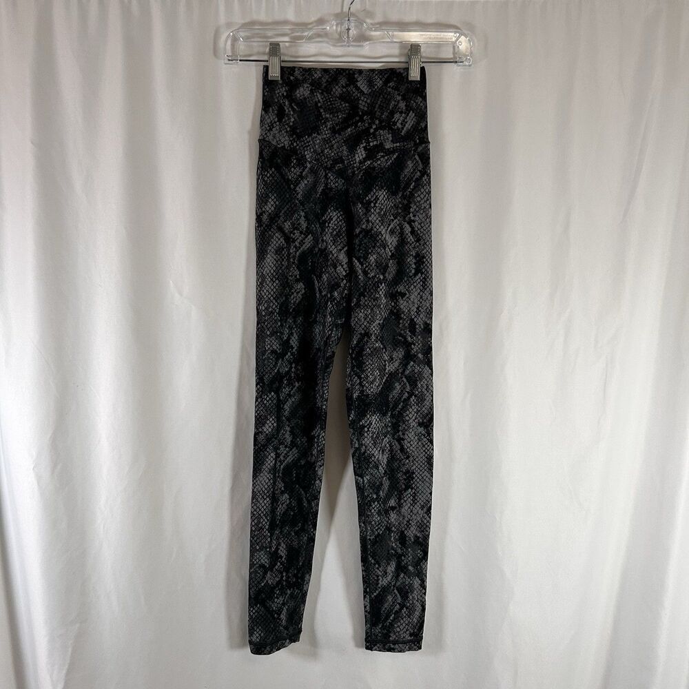Offline by Aerie Leggings Women's Small Black Grey Snake Collant Sans Pieds 7/8